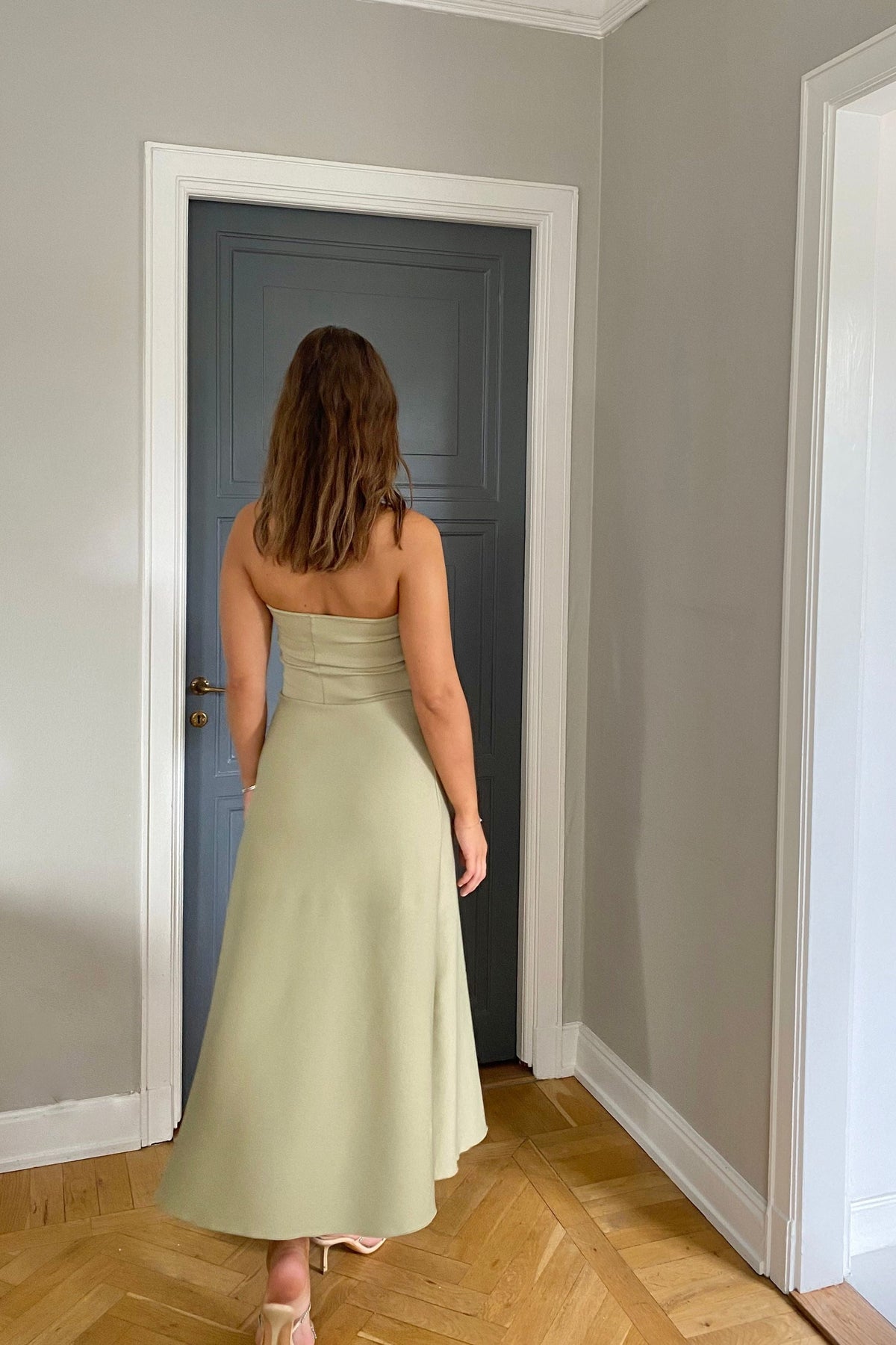 Dagmar Sculpted Green Dress