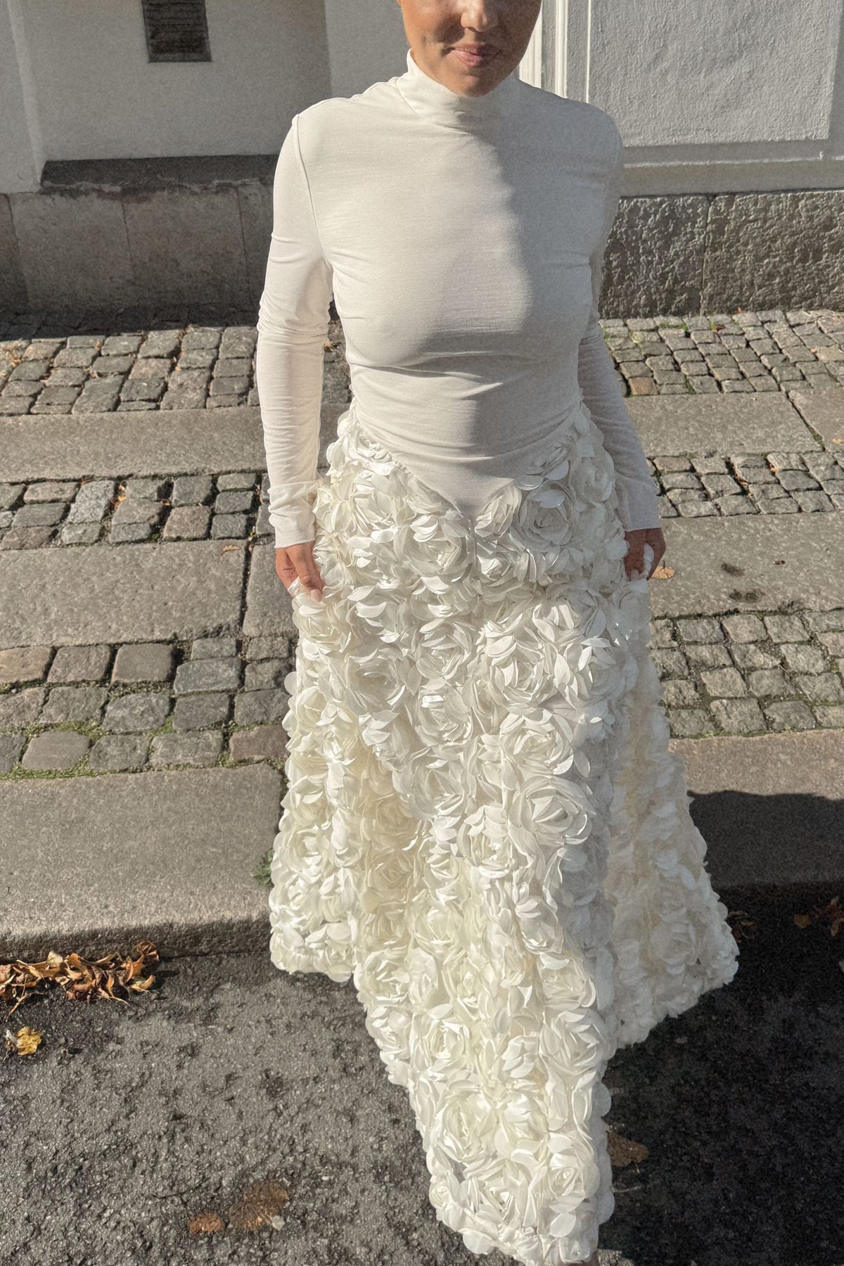 Rotate Floral Appliqué Dress