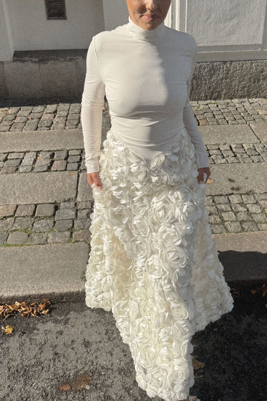 Rotate Floral Appliqué Dress
