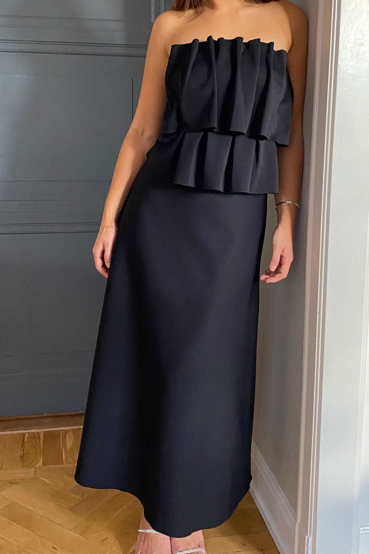 Dagmar Sculpted Black Dress