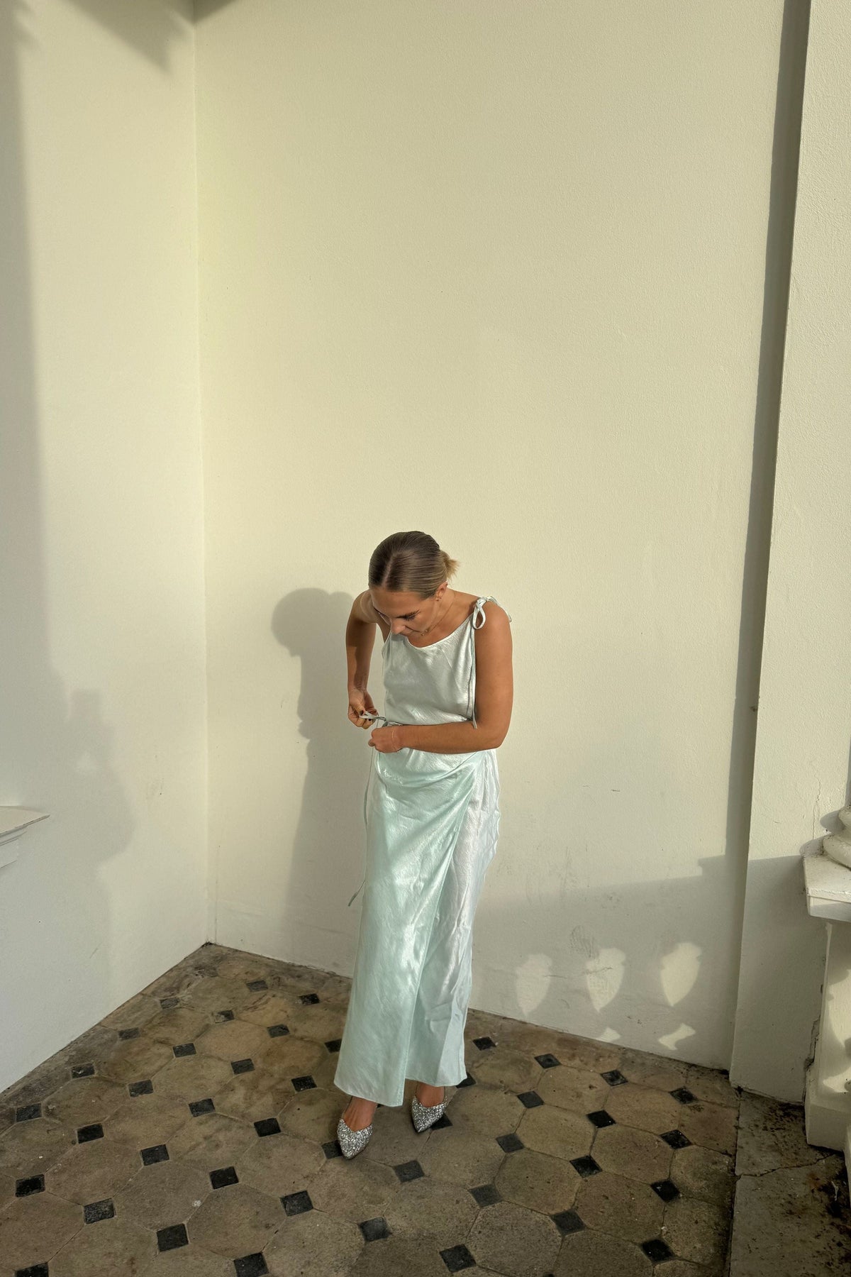 The Acne Satin Mint Dress