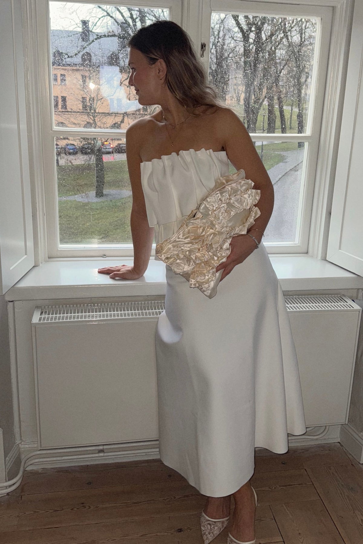 Dagmar Sculpted White Dress