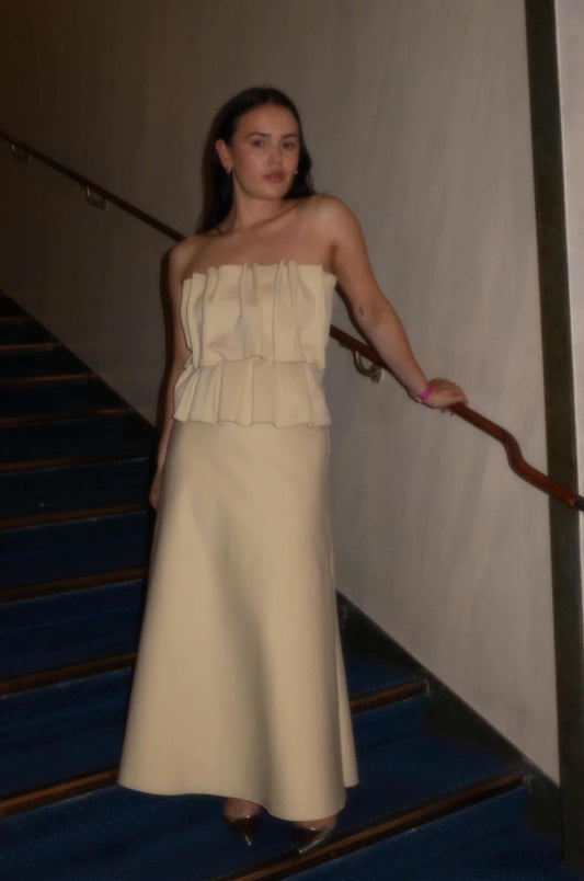 Dagmar Sculpted Yellow Dress