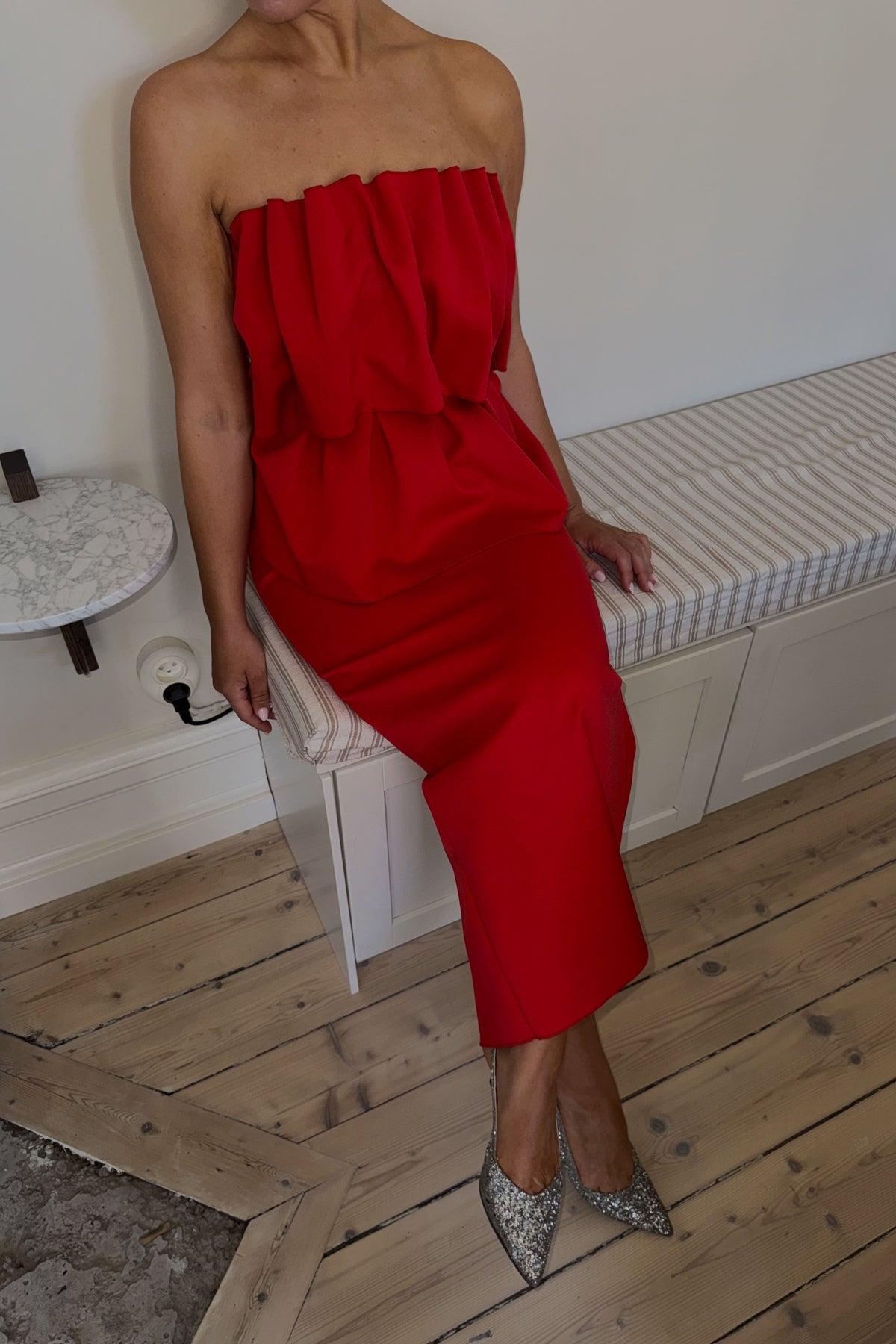 Dagmar Sculpted Red Dress