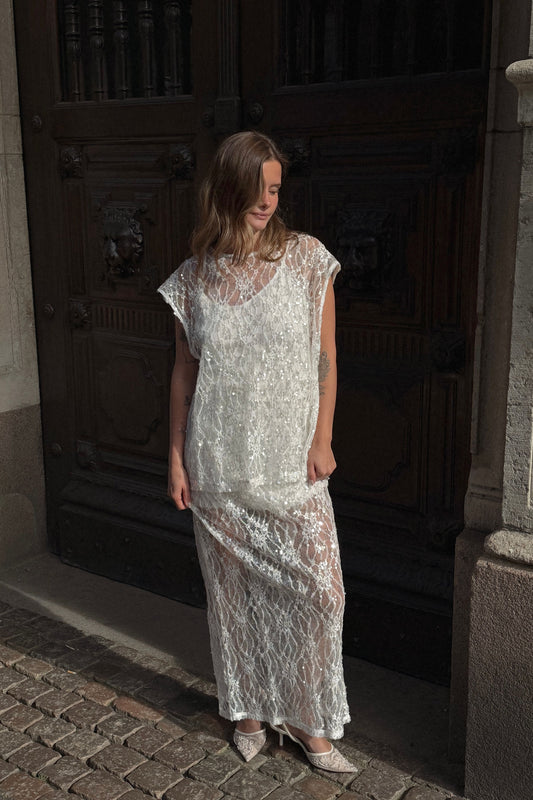 White Sequin Set
