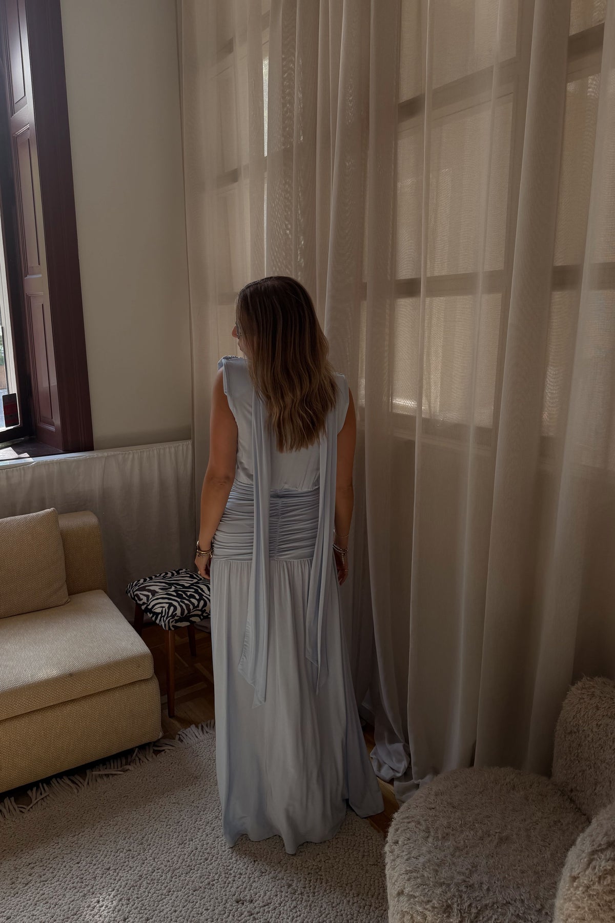 Gestuz Light Blue Maxi Dress