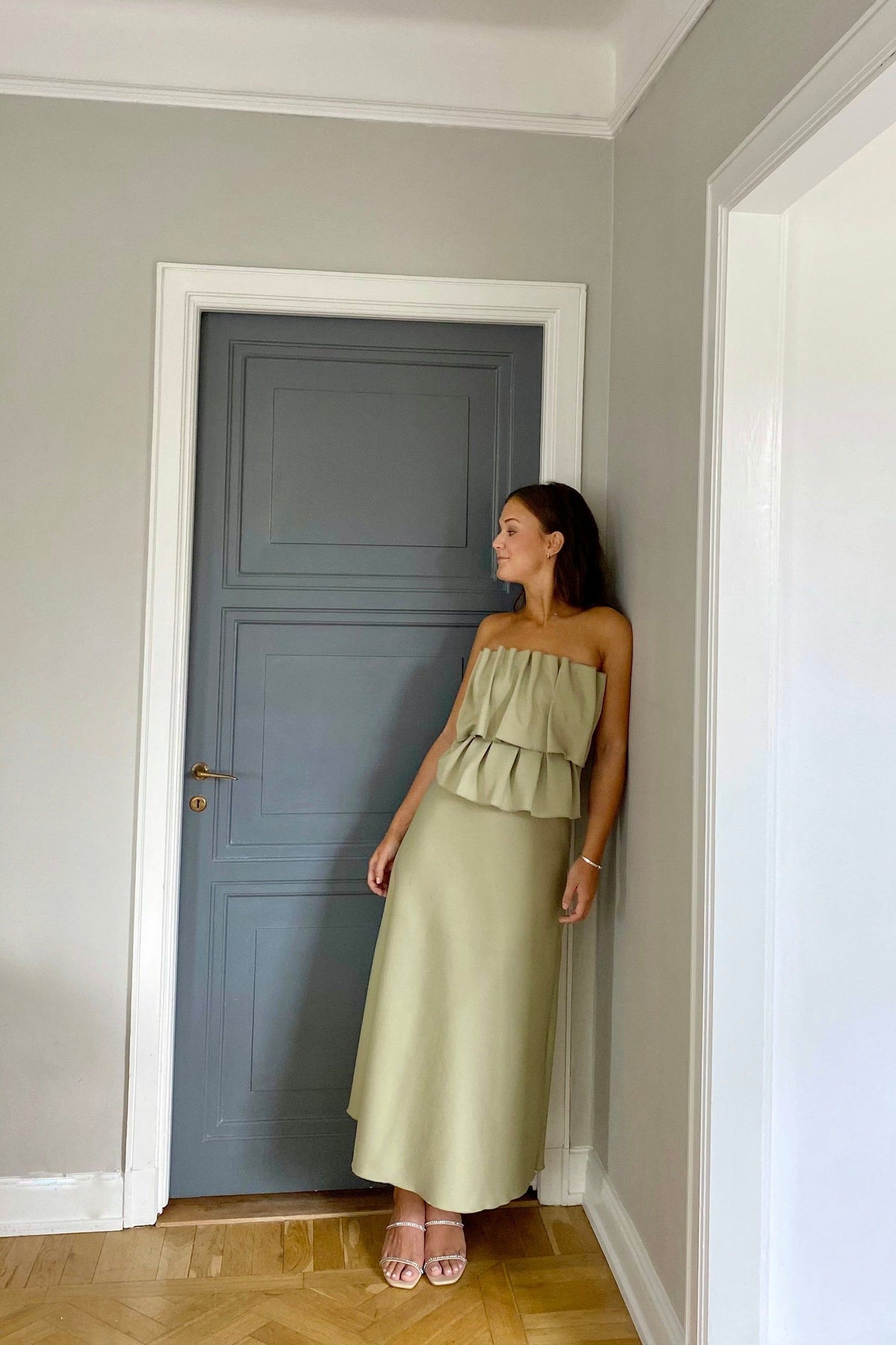 Dagmar Sculpted Green Dress