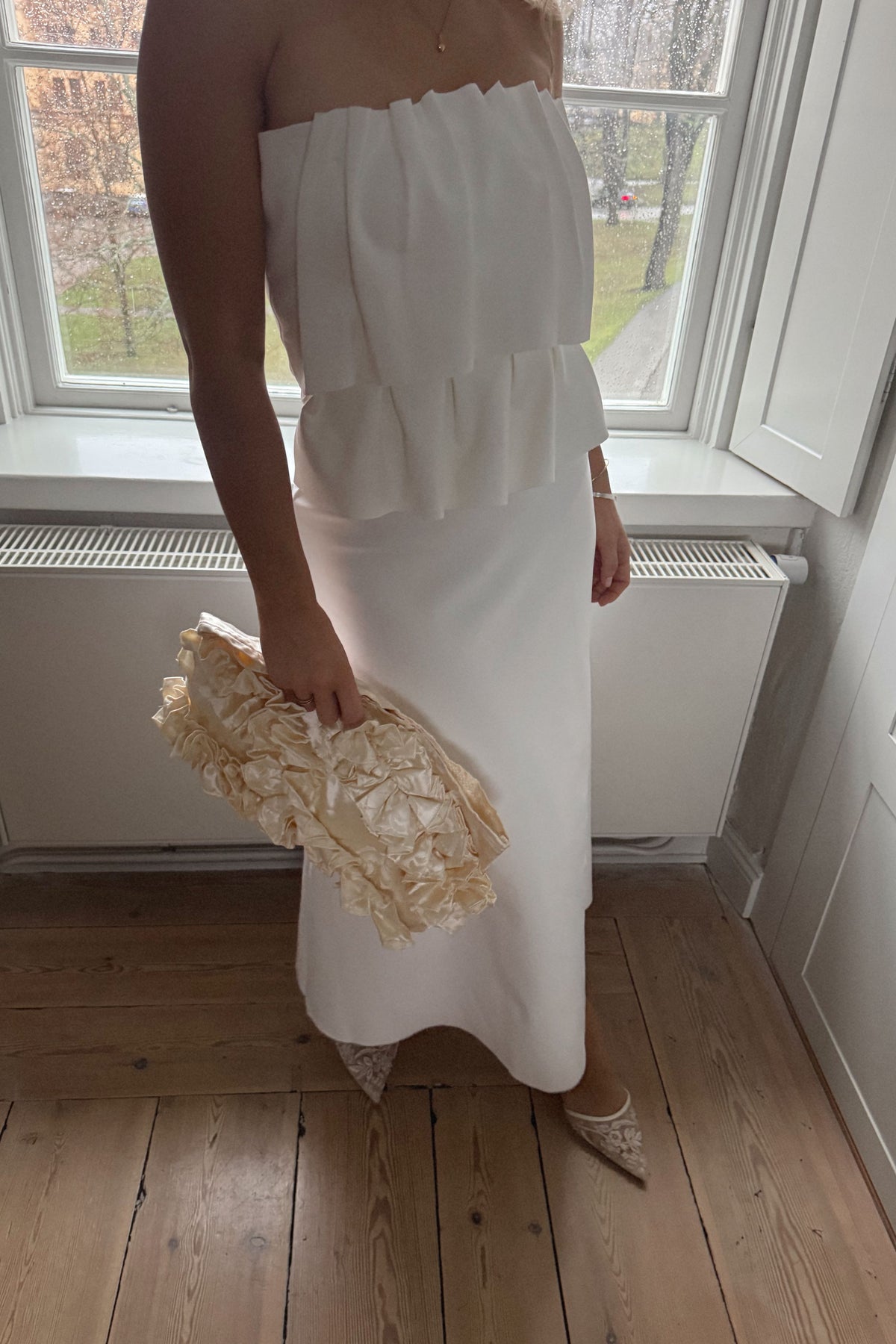 Dagmar Sculpted White Dress
