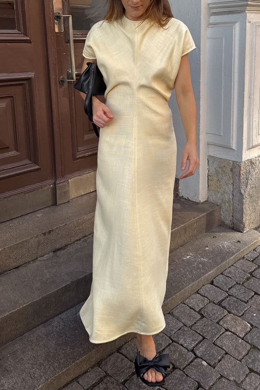 Toteme Slouch Waist Yellow Dress