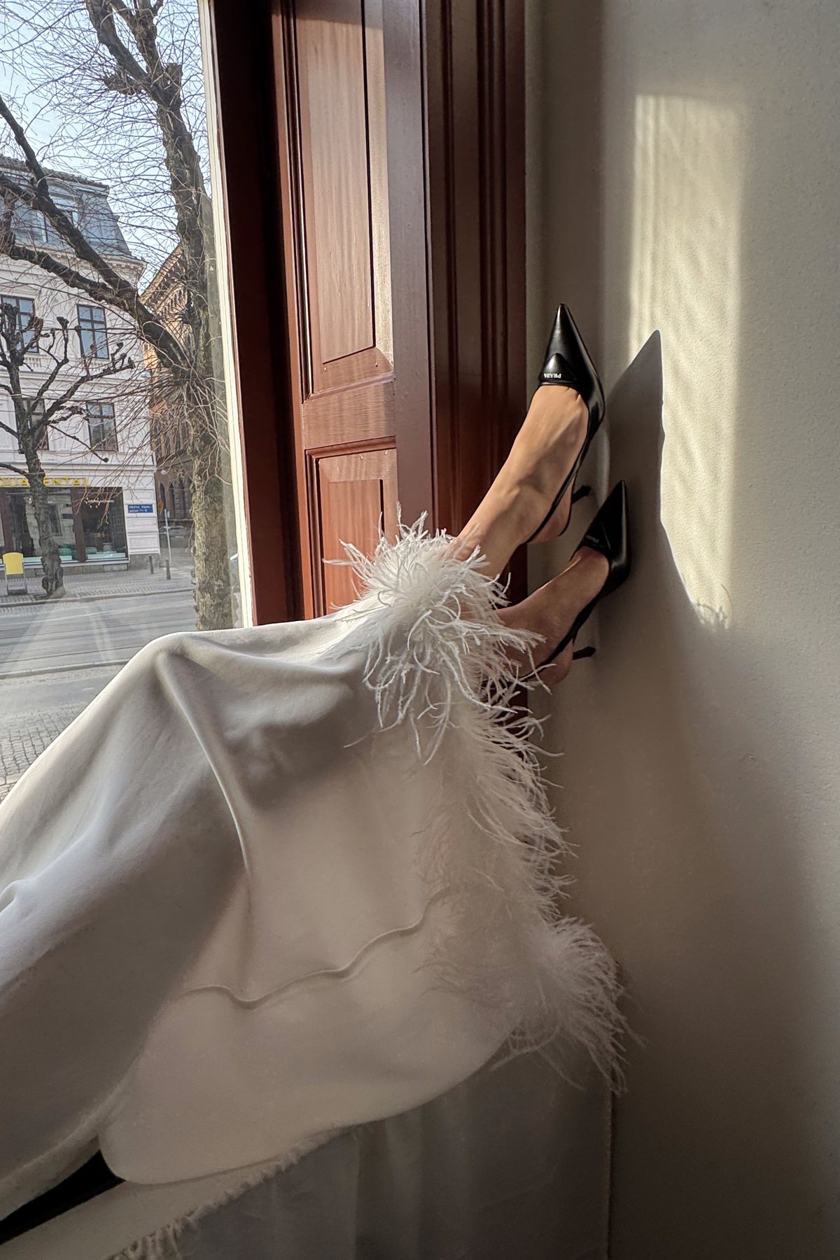 Rixo Feather Wedding Dress