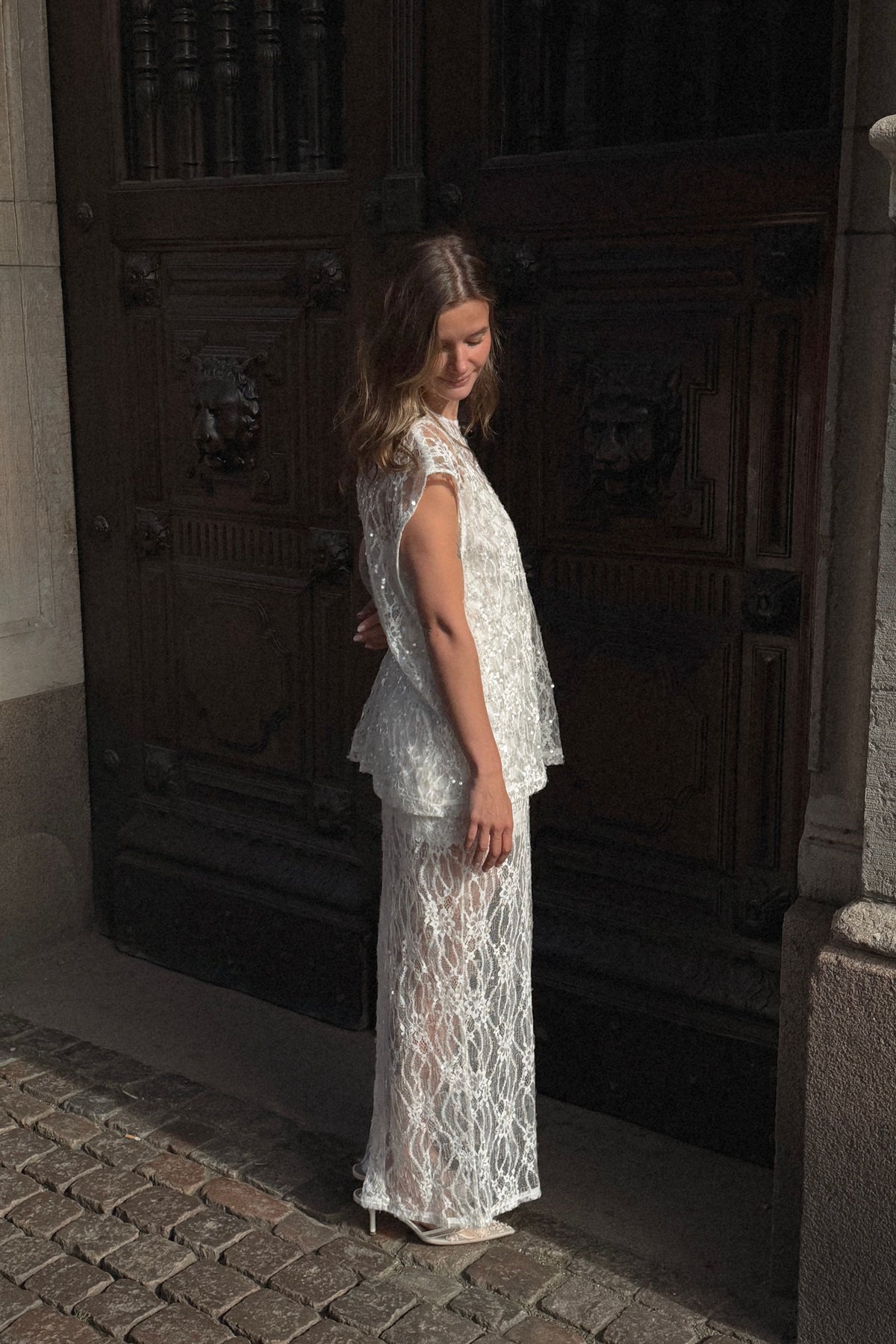 White Sequin Set
