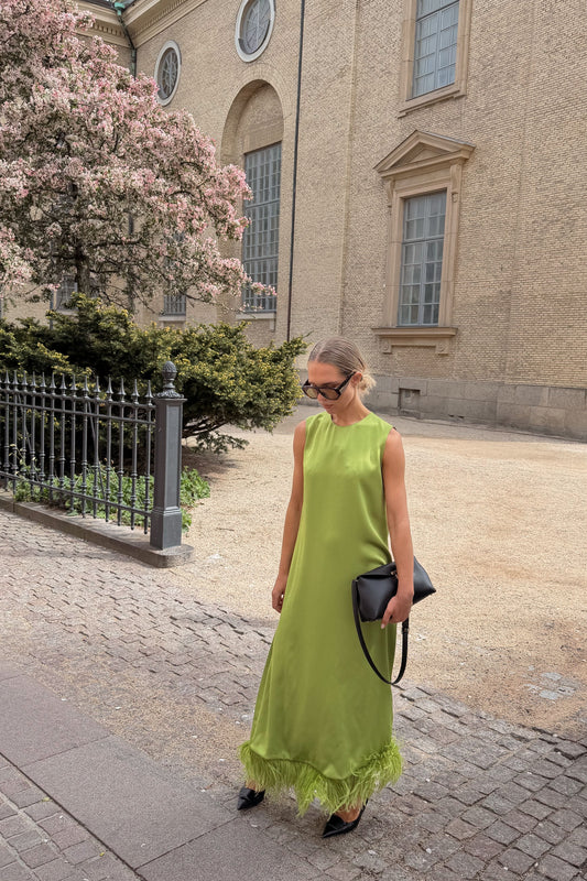 Carolina Herrera Feather Dress